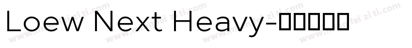 Loew Next Heavy字体转换
